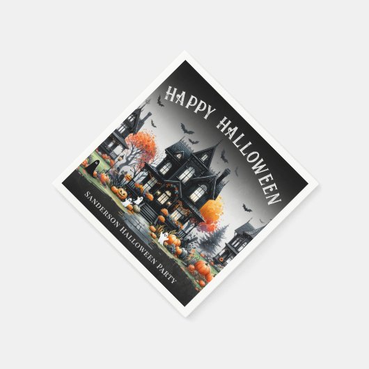 Happy Halloween Party Serviette (Ecke)