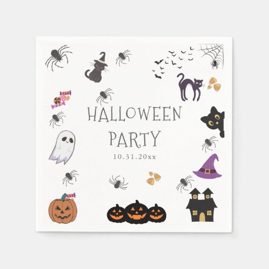 Happy Halloween Party Serviette (Vorderseite)