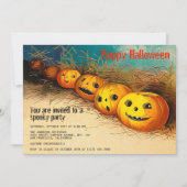 Happy Halloween Party Spooktacular Funny Pumpkins Einladung (Vorderseite)