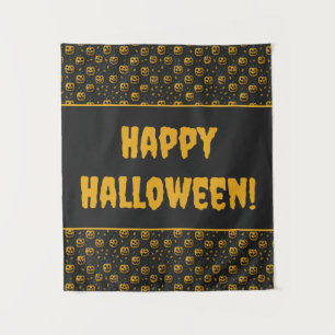 Happy halloween Party spooky Kürbis Cartoon dunkel Wandteppich