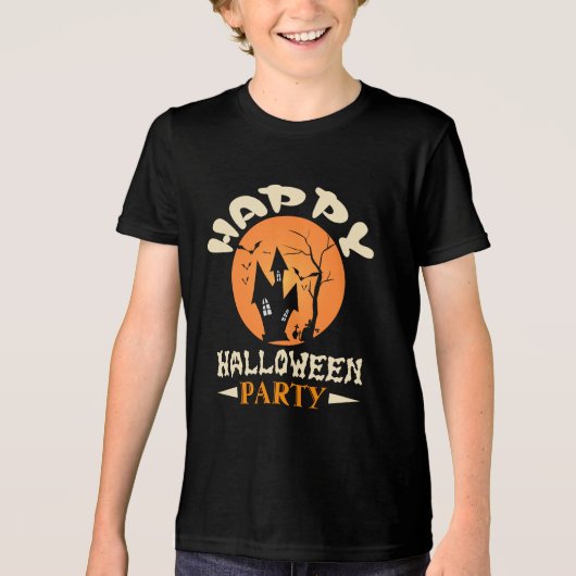 Happy Halloween Party Tri-Blend Shirt (Vorderseite)