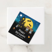 Happy Halloween Party Werewolf Blue Geschenkanhänger (Beispiel)