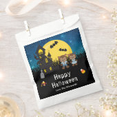 Happy Halloween Party Werewolf Blue Geschenktütchen (Ausgeschnitten)