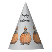 Happy Halloween Partyhütchen mit Taube (Vorderseite)