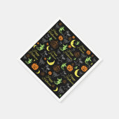 Happy Halloween Pattern Black Serviette (Ecke)