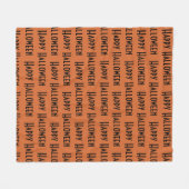 Happy Halloween Pattern Fleecedecke (Vorderseite (Horizontal))