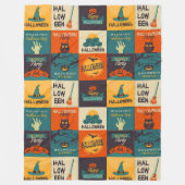 Happy Halloween Pattern Fleecedecke (Vorderseite)