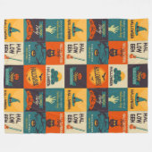 Happy Halloween Pattern Fleecedecke (Vorderseite (Horizontal))