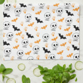 Happy Halloween Pattern Geschirrtuch (Gefaltet)