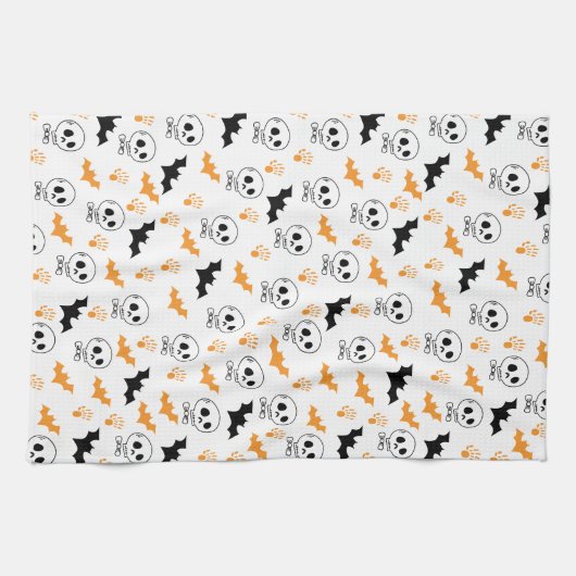 Happy Halloween Pattern Geschirrtuch (Horizontal)