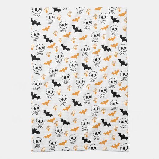 Happy Halloween Pattern Geschirrtuch (Vertikal)