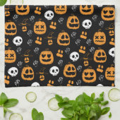 Happy Halloween Pattern Küchentuch (Gefaltet)