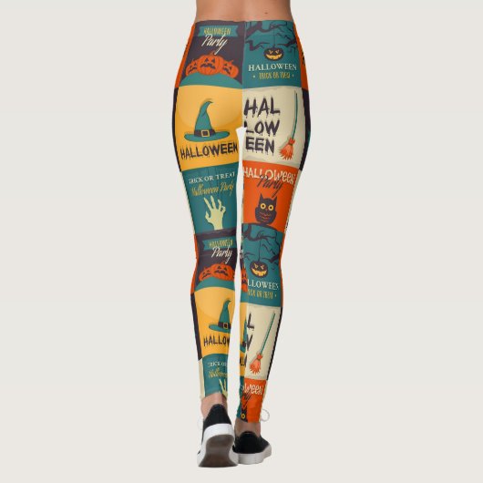 Happy Halloween Pattern Leggings (Rückseite)