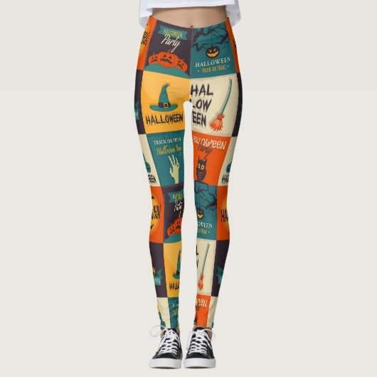 Happy Halloween Pattern Leggings (Vorderseite)