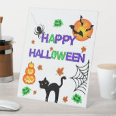 Happy Halloween Pedestal Sign Sockelschild (In Situ)