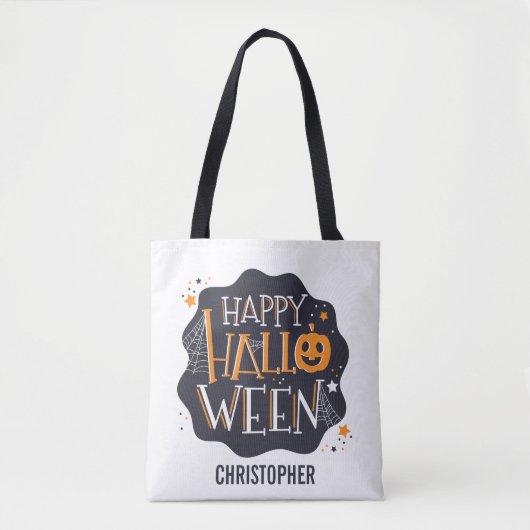 Happy Halloween Personalisiert Trick oder Treat Ca Tasche (Vorderseite)