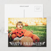 Happy Halloween Personalisiertes Foto Gruß Postkarte (Vorne/Hinten)