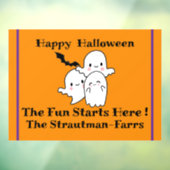 Happy Halloween PERSONALIZE Niedlich Ghost Bat Ora Fensteraufkleber (Blatt 3)