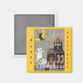Happy Halloween Pig Ghosts Magnet (Vorderseite/Rückseite)