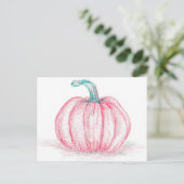 Happy Halloween Pink Pumpkin Pinkoween Postkarte (Stehend Vorderseite)