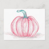 Happy Halloween Pink Pumpkin Pinkoween Postkarte (Vorderseite)