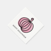 Happy Halloween Pink Pumpkin Serviette (Ecke)