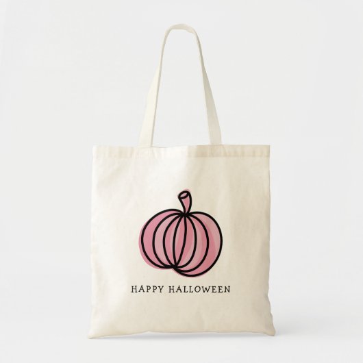 Happy Halloween Pink Pumpkin Tragetasche (Vorne)