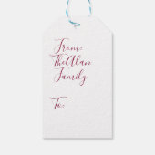 Happy Halloween Pink Pumpkin-Untersetzer Geschenkanhänger (Rückseite)