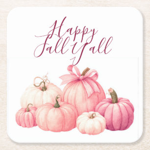 Happy Halloween Pink Pumpkin-Untersetzer Rechteckiger Pappuntersetzer