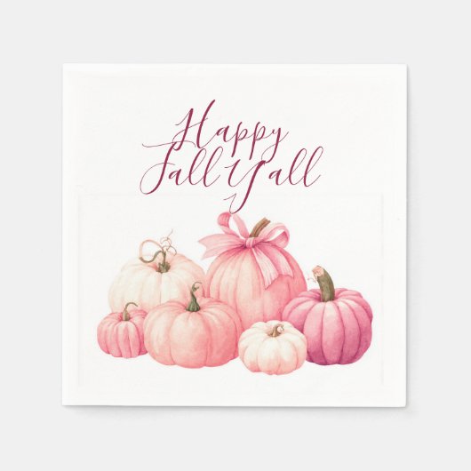 Happy Halloween Pink Pumpkin-Untersetzer Serviette (Vorderseite)