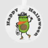 Happy Halloween Pirate Avocado Ornament (Vorderseite)