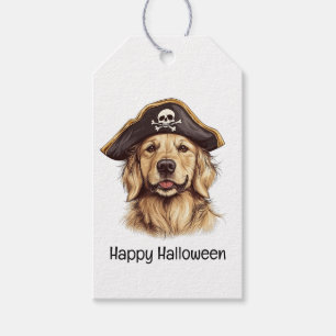 Happy Halloween Pirate Golden Retriever Hund Skull Geschenkanhänger