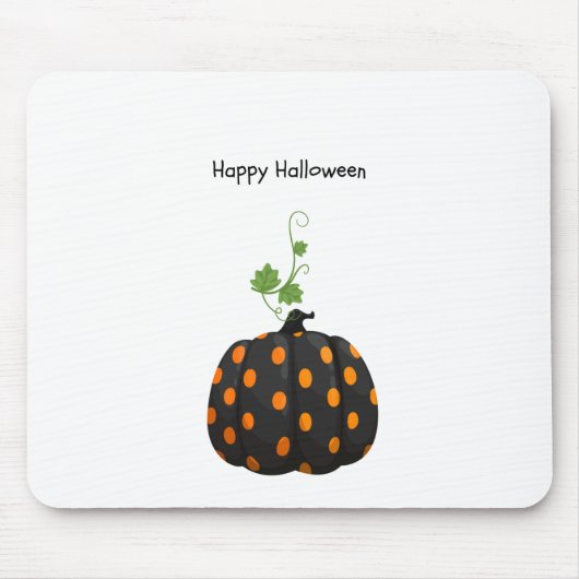 Happy Halloween Polka Dot Pumpkin Mouse Pad Mousepad (Vorne)