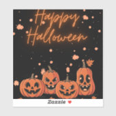 Happy Halloween Postcard Aufkleber (Blatt)