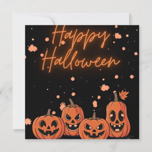 Happy Halloween Postcard Feiertagskarte (Vorderseite)