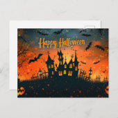 Happy Halloween Postcard Feiertagspostkarte (Vorne/Hinten)