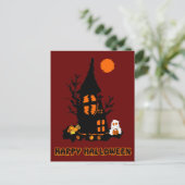 Happy Halloween Postcard Feiertagspostkarte (Stehend Vorderseite)