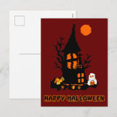 Happy Halloween Postcard Feiertagspostkarte (Vorne/Hinten)