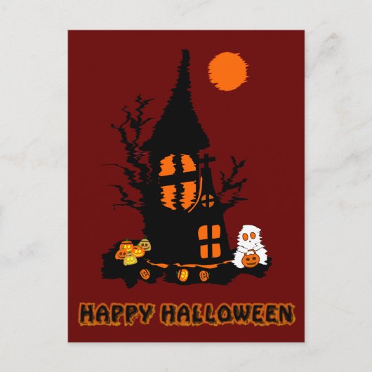 Happy Halloween Postcard Feiertagspostkarte (Vorderseite)