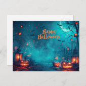 Happy Halloween Postcard Feiertagspostkarte (Vorne/Hinten)