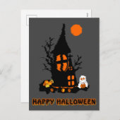 Happy Halloween Postcard Feiertagspostkarte (Vorne/Hinten)