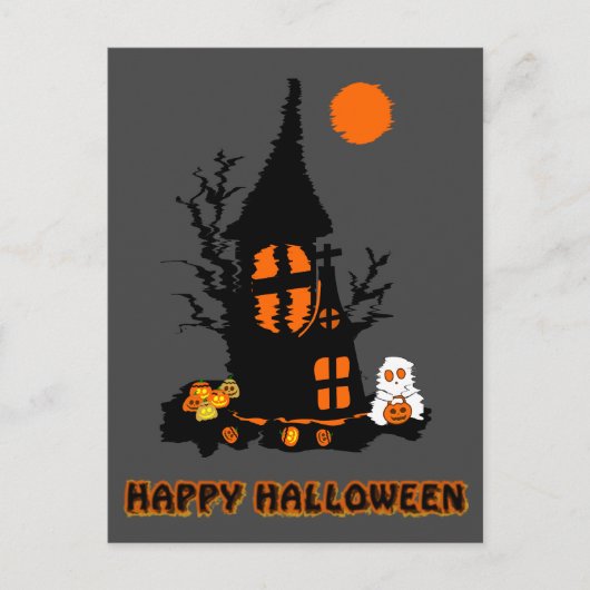 Happy Halloween Postcard Feiertagspostkarte (Vorderseite)
