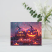 Happy Halloween Postcard Feiertagspostkarte (Stehend Vorderseite)