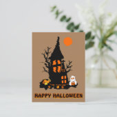 Happy Halloween Postcard Feiertagspostkarte (Stehend Vorderseite)