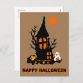 Happy Halloween Postcard Feiertagspostkarte (Vorne/Hinten)