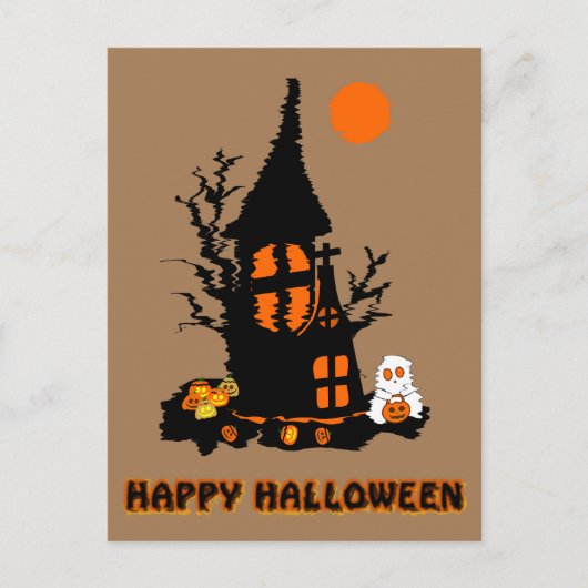 Happy Halloween Postcard Feiertagspostkarte (Vorderseite)