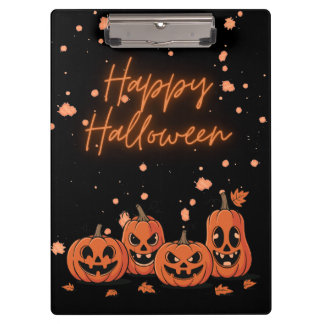 Happy Halloween Postcard Klemmbrett