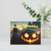 Happy Halloween Postcard Postkarte (Stehend Vorderseite)
