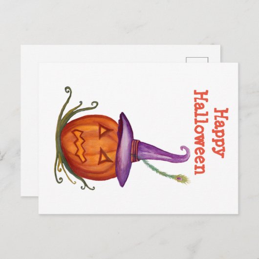 Happy Halloween Postcard Postkarte (Vorne/Hinten)