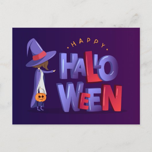 Happy Halloween Postcard Postkarte (Vorderseite)